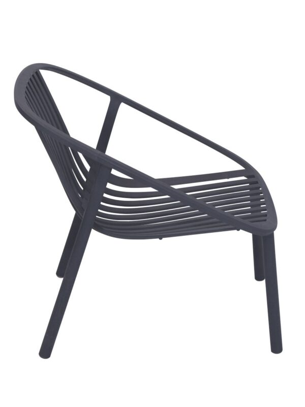 Bini Resin Lounge Chair Grey
